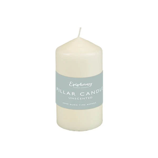 Epiphany Unscented Pillar  Candle 60 Hr