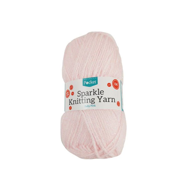 POCKET SPARKLE KNITTING YARN BABY PINK