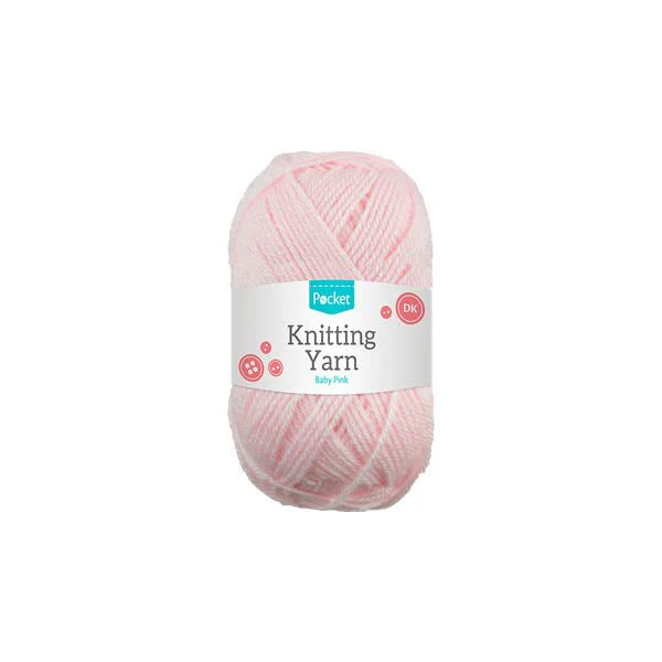 Pocket Knitting Yarn Baby Pink 75g