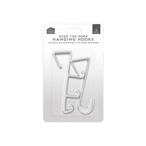 Over The Door Hanging Hooks 2 Pack