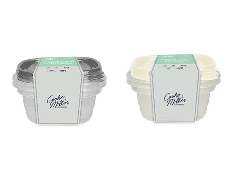 Cooke & Miller Food Storage Cont. 4 Pack Assorted colors