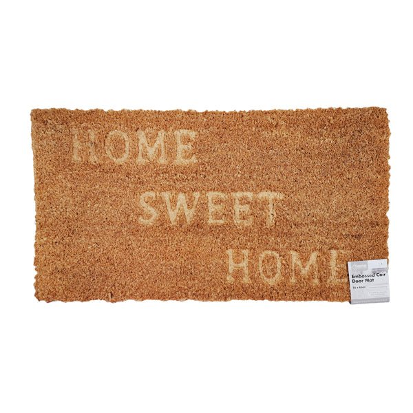 Embossed Coir Door Mat Home Sweet Home