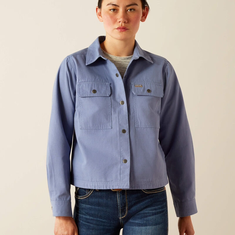 Rebar Cropped Woven Shirt Jacket