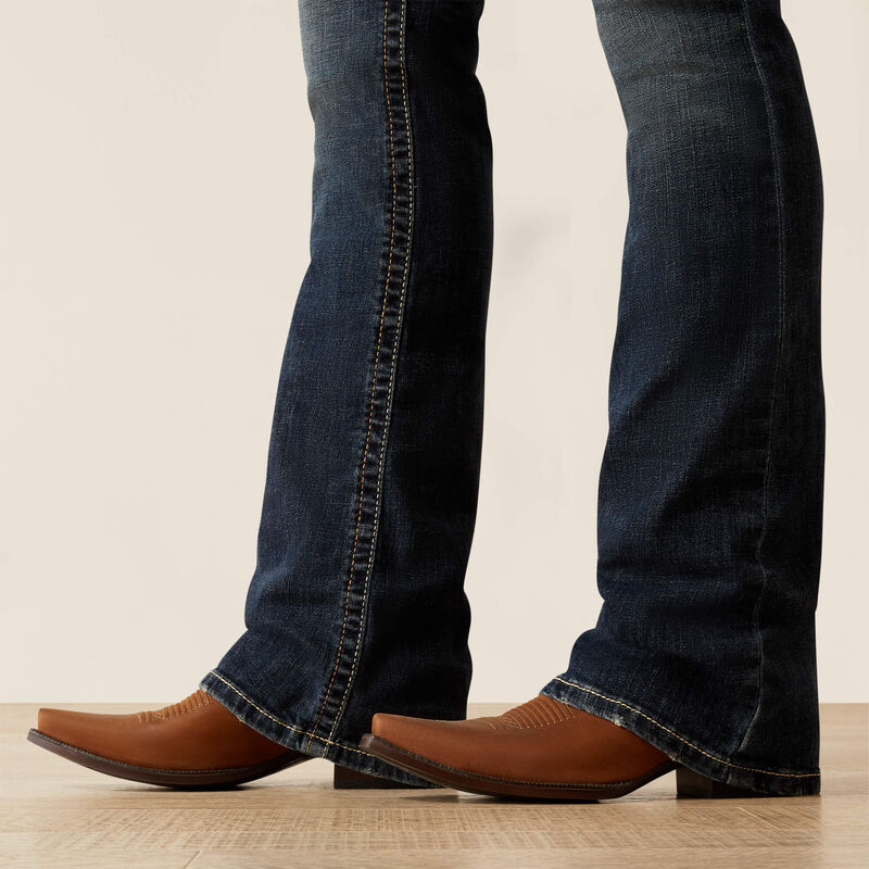 Mid Rise Lilla Boot Cut Jeans