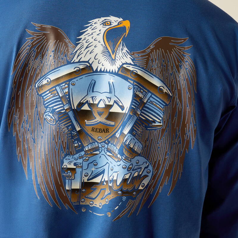 Rebar Workman Chrome Moto Eagle T-Shirt