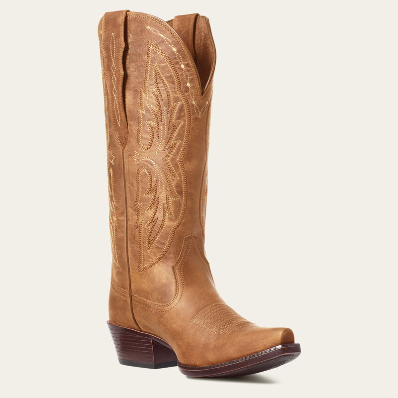 Heritage X Toe Elastic Wide Calf Western Boot