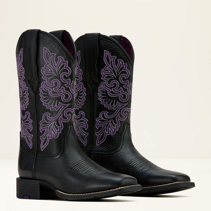 Round Up Wide Square Toe StretchFit Western Boot