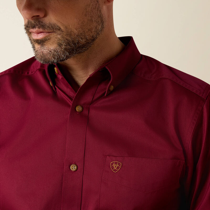 Solid Twill Fitted Shirt