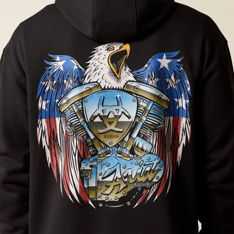 Rebar Workman Moto Eagle Hoodie