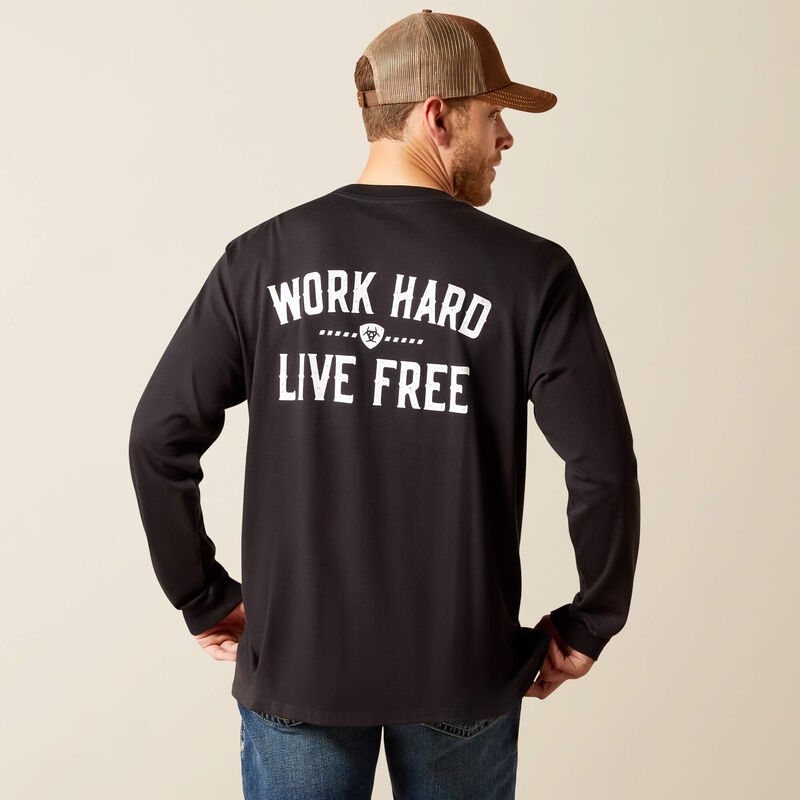 Rebar Cotton Strong Work Hard Live Free T-Shirt