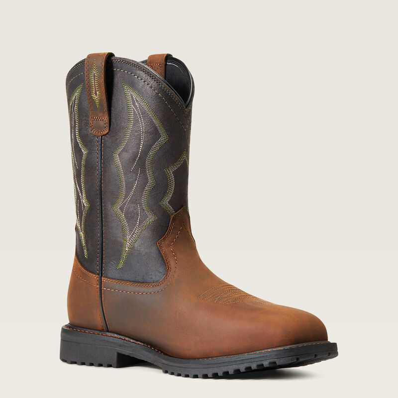 RigTek Wide Square Toe Waterproof Composite Toe Work Boot