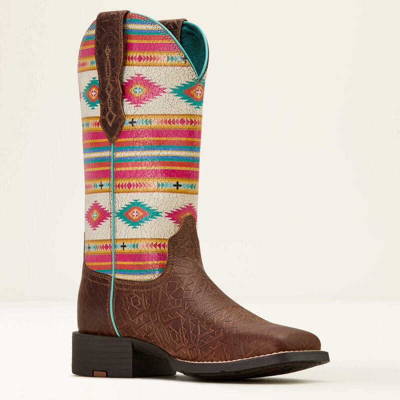 Round Up Wide Square Toe StretchFit Western Boot