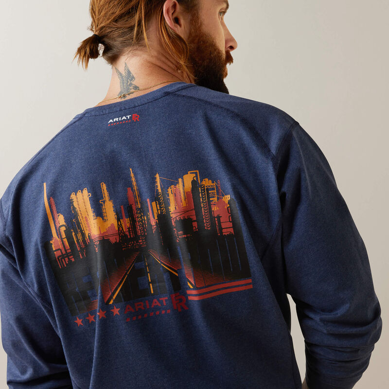 FR Air Refinery Row Graphic Henley Top