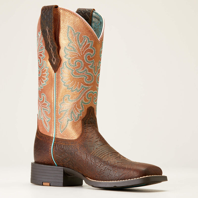 Round Up Wide Square Toe StretchFit Western Boot