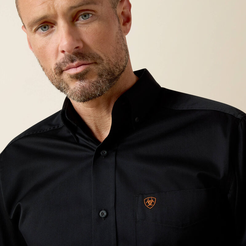 Solid Twill Fitted Shirt