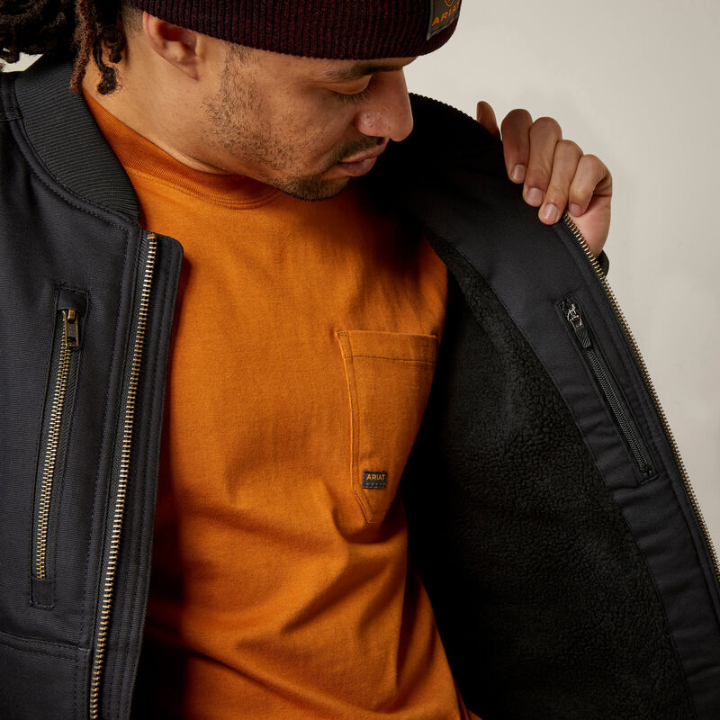 Rebar Stretch Canvas Bomber Jacket