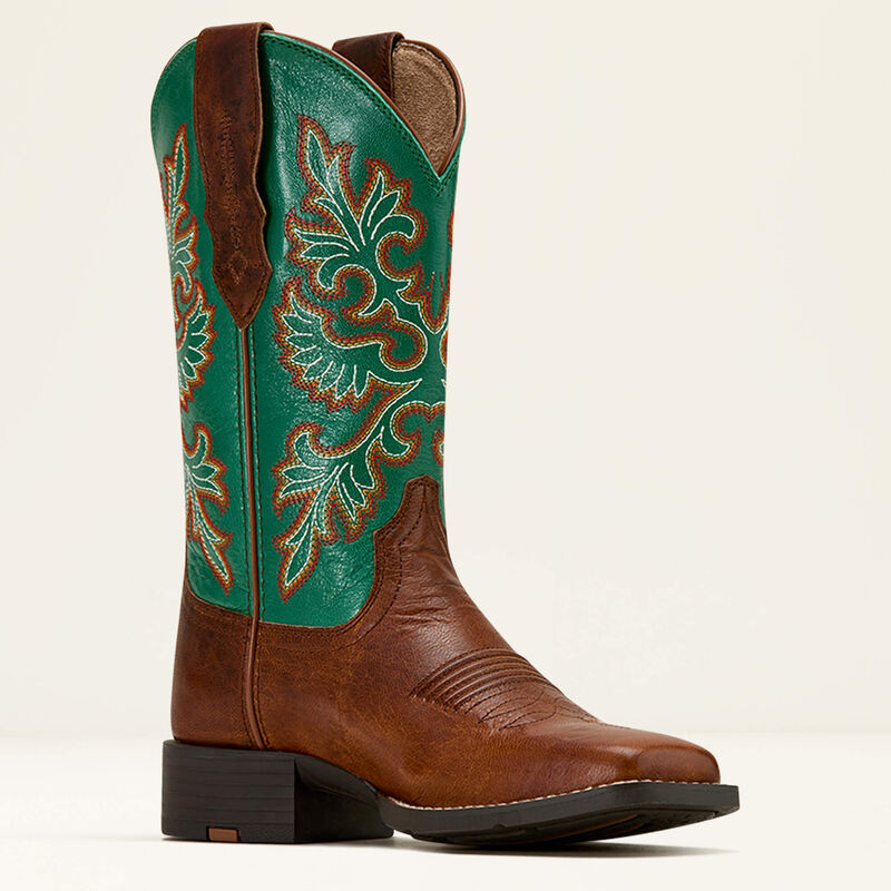 Round Up Wide Square Toe StretchFit Western Boot