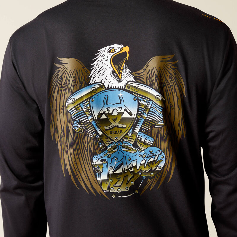 Rebar Workman Chrome Moto Eagle T-Shirt