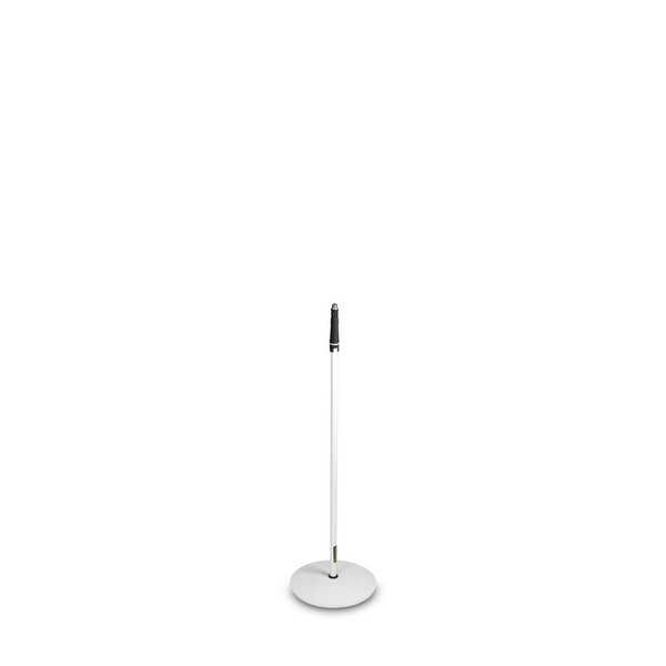 Gravity MS23W Microphone Stand with Round Base, White