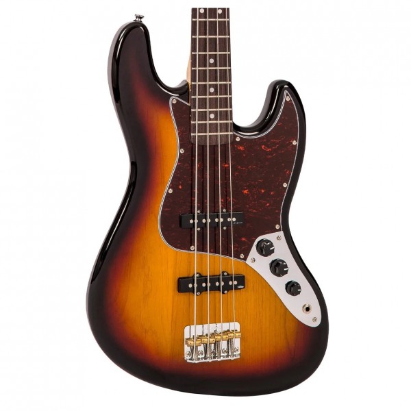 Vintage V49 Coaster Series Bass, 3 Tone Sunburst