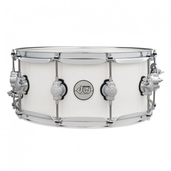 DW Design Series 14" x 6" Snare Drum, White Gloss & Case