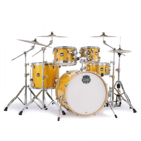Mapex Mars Birch 22" 5pc Rock Fusion Drum Kit w/Hardware, Sunflower