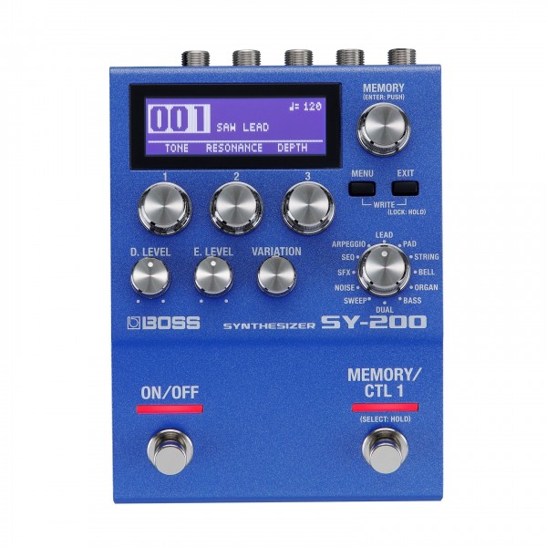 Boss SY-200 Guitar/Bass Synthesizer Pedal with Power Supply
