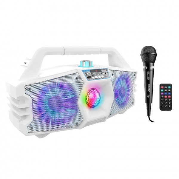 iDance Blaster 301 Rechargeable Karaoke Party System, White
