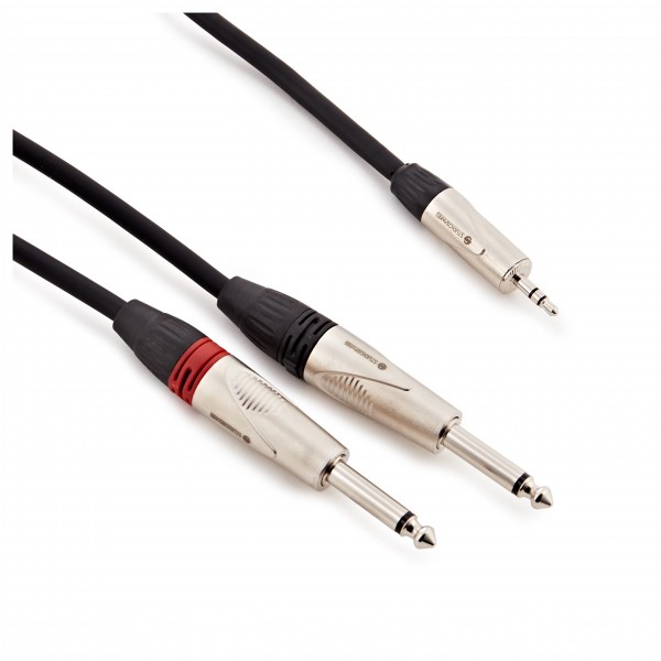 Studiospares TRS Minijack 3.5mm (M) to Dual TS Jack 6.35mm (M), 5m