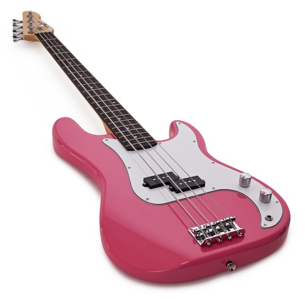 LA Bass Guitar Pink, 15W Bass Amp Pack