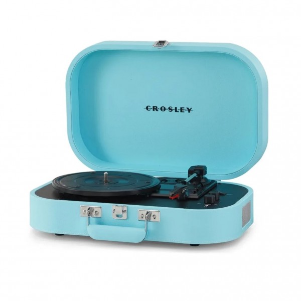 Crosley Discovery Portable Turntable with Bluetooth Out, Turquoise