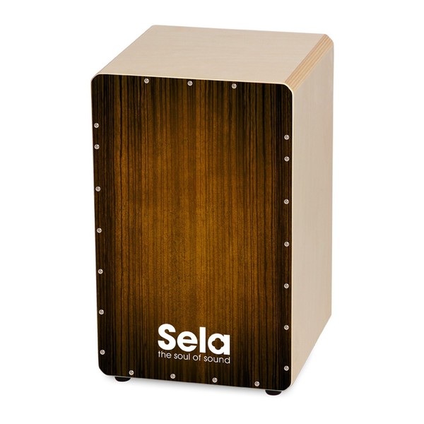 Sela Varios Pre Assembled Cajon Bundle Brown With Bag and Cajon Pad