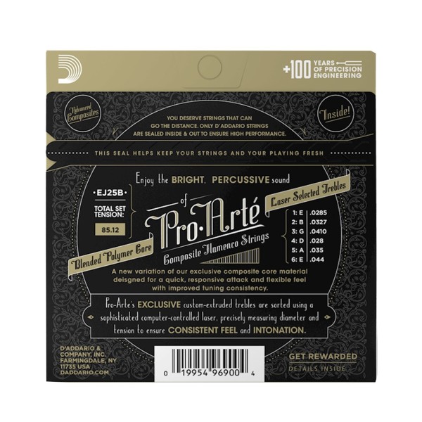 D'Addario EJ25B Pro Arte Composite Core, 85-12