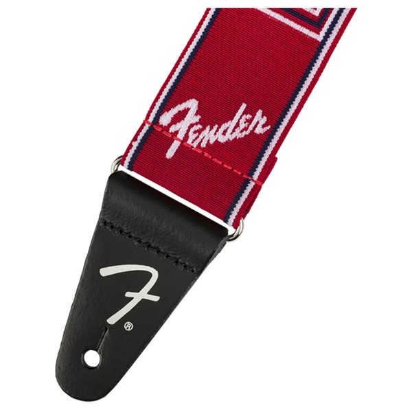 Fender Weighless 2" Monogram Strap, Red/White/Blue