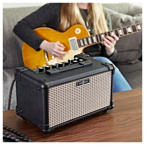Portable Modelling Guitar Amp with Bluetooth by Gear4music