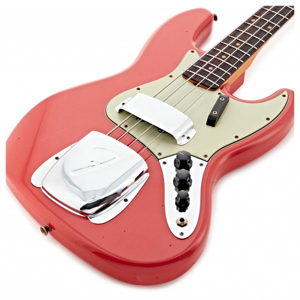 Fender Custom Shop '63 Jazz Bass Journeyman, Aged Fiesta Red #CZ577425
