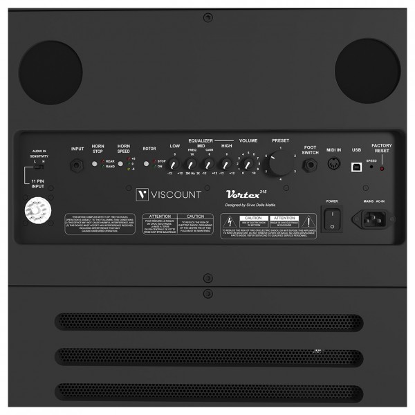Viscount Vortex 315 Black Rotary speaker (Horn and Drum)