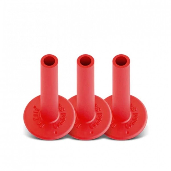 No Nuts Cymbal Sleeves 3pk w/CymRings, Red