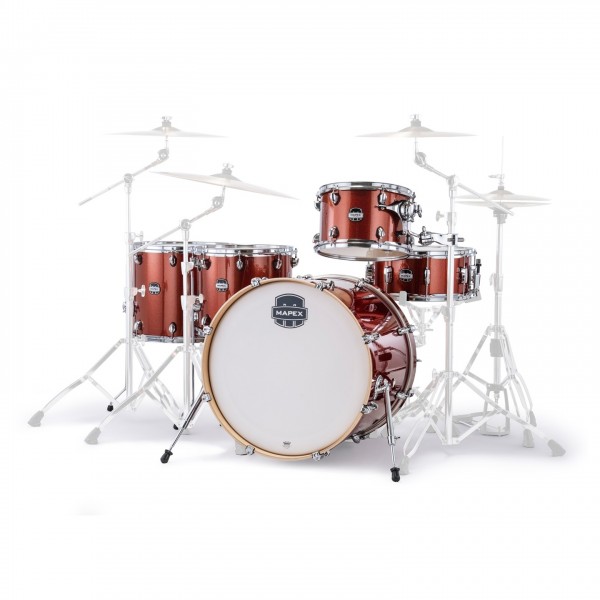 Mapex Mars Birch 22" 5pc Crossover Shell Pack, Blood Orange Sparkle