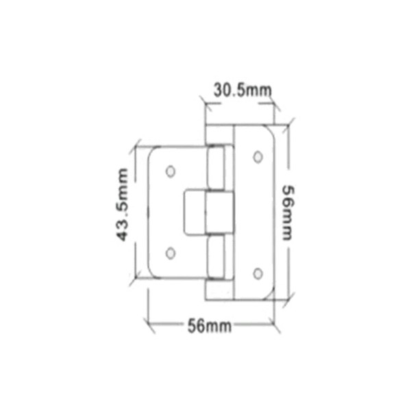 Detachable Metal Hinge For Flight Cases by Gear4music
