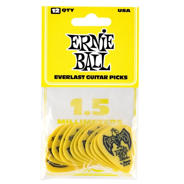 Ernie Ball P09195 Everlast 1.5mm Yellow, 12 Pack