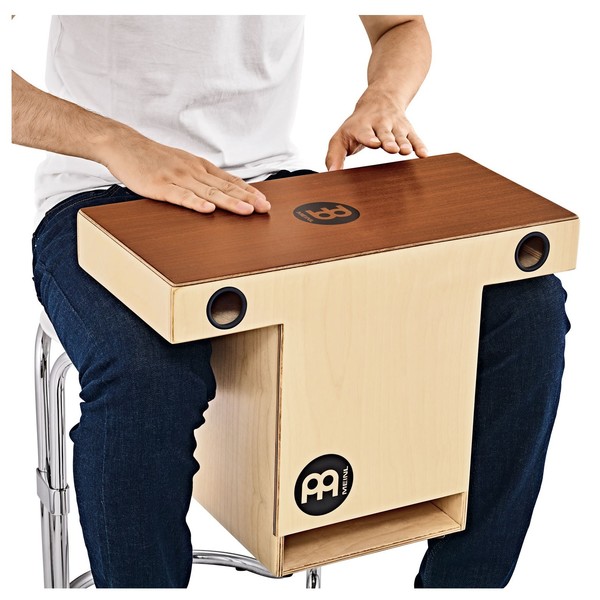 Meinl Percussion Turbo Slap Top Cajon, Baltic Birch/Mahogany