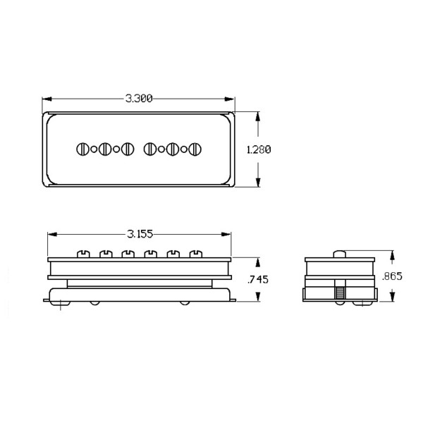 Seymour Duncan Antiquity P90 Soapbar Pickup, Neck Cream