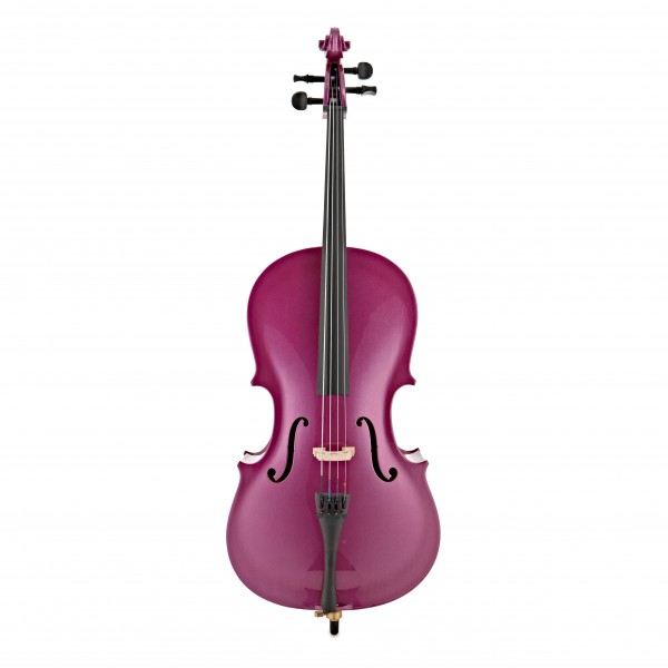Student 1/4 Size Cello Beginner Pack by Gear4music, Purple