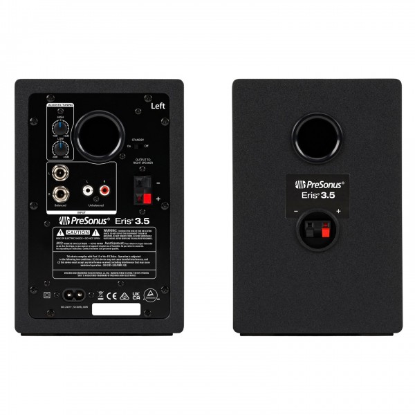 PreSonus Eris 3.5 2nd Gen Studio Monitors (Pair), Black