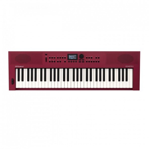 Roland GO:KEYS 3 Keyboard, Dark Red with Music Rest