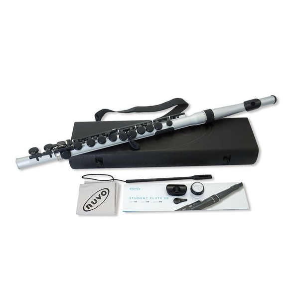 Nuvo Student Flute Outfit, Metallic Silver