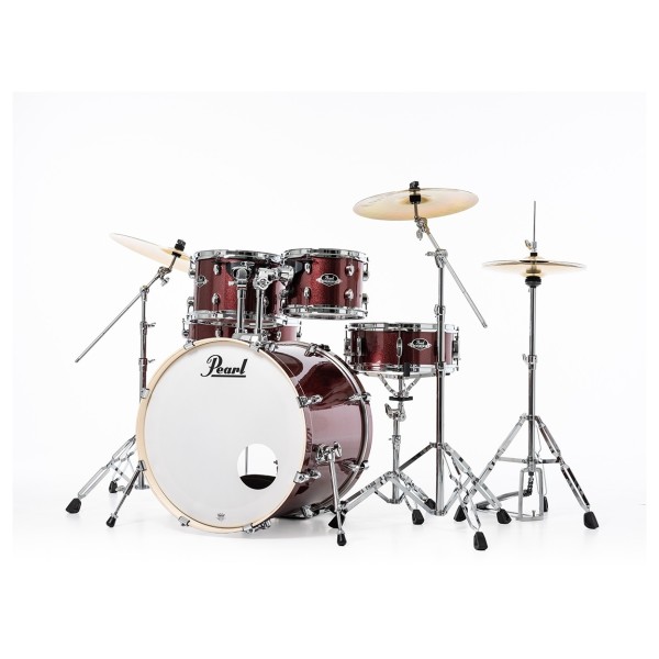 Pearl Export EXX 22" Am. Fusion Drum Kit, Cherry Glitter - Includes Free Stool