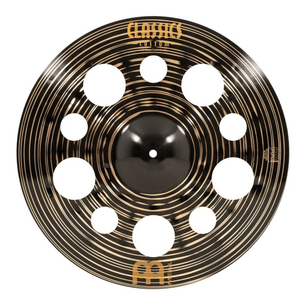 Meinl 18" Classics Custom Dark Trash Crash Cymbal & Gear4music Boom Arm Stand, Black