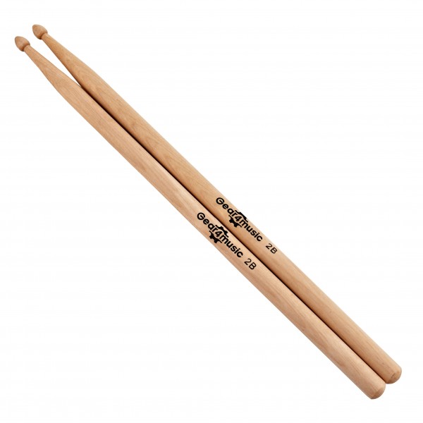 2B Wood Tip Maple Drumsticks Bundle, 10 Pair Pack